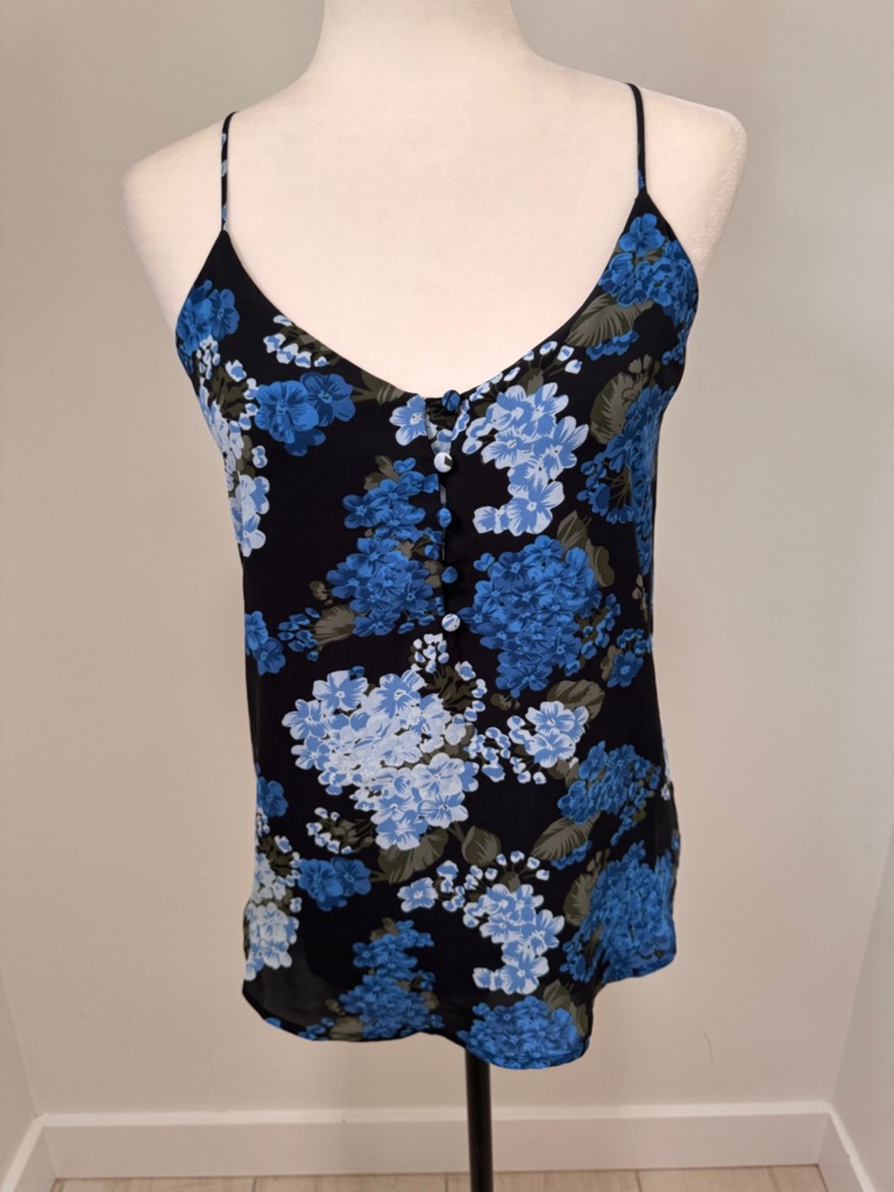 Ricki's Black Camisole with Blue Floral Print - Picture 2 of 10